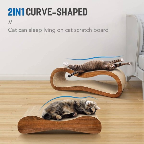 2 In 1 Cat Scratching Board Lounger Bed