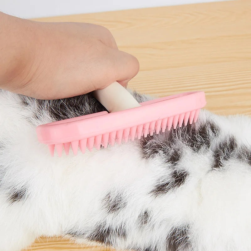 Silicone Small Pet Rabbit Comb Grooming Trimmer Fur Brush For Guinea Pig Chinchilla Cleaning Grooming Tool Accessoires