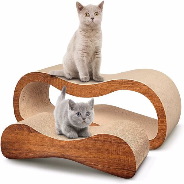 2 In 1 Cat Scratching Board Lounger Bed